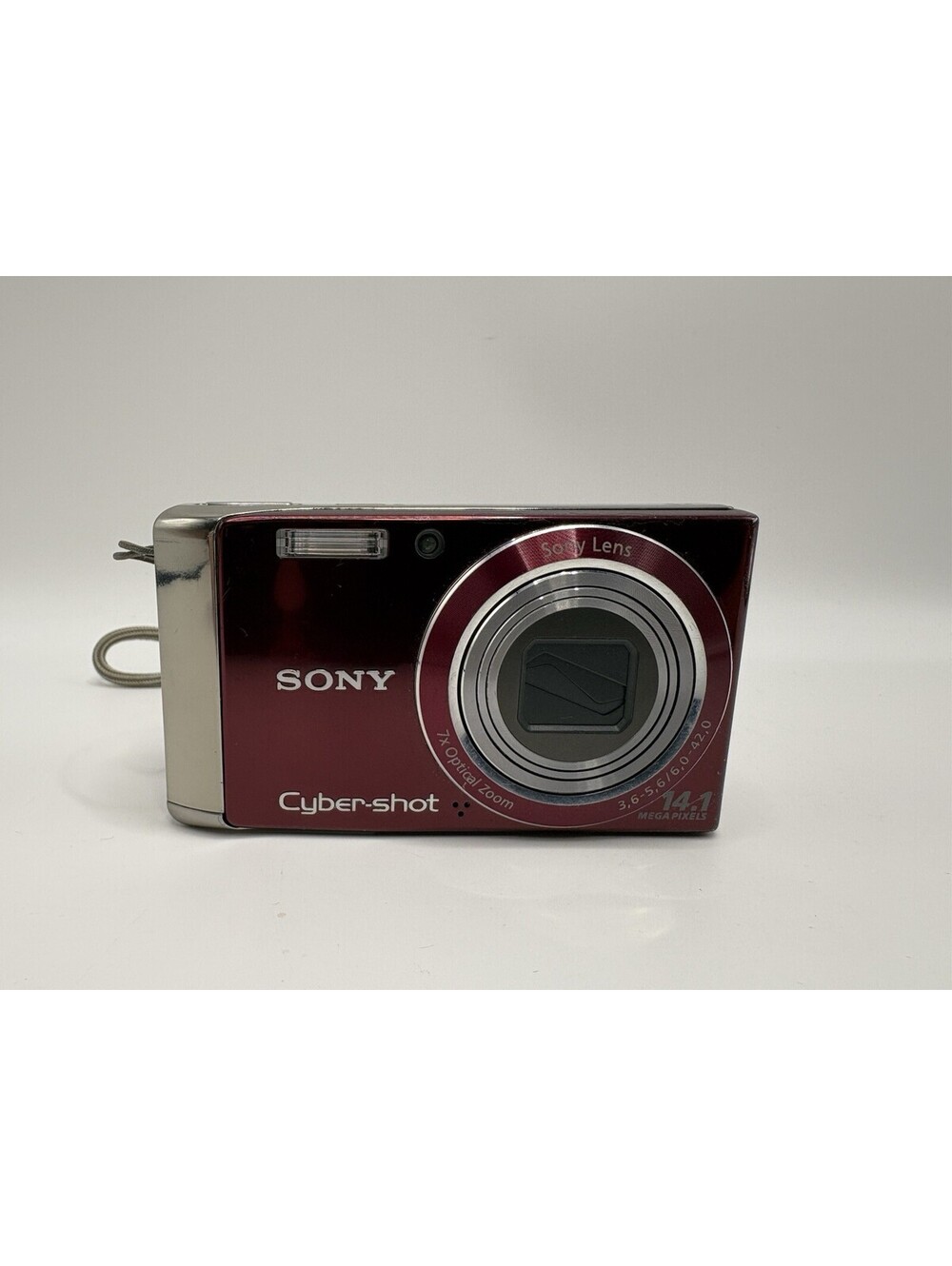 Sony Cyber-Shot DSC-W370 14.1MP Digital Camera Red w/4x Zoom Tested